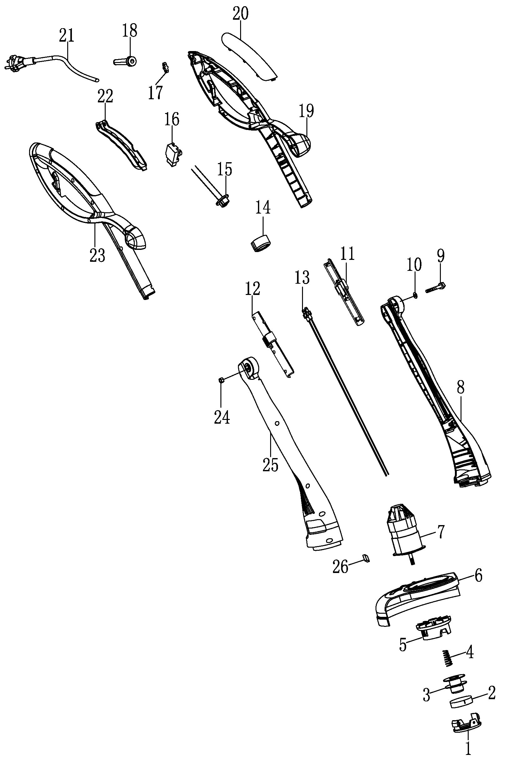 Page A Diagram and Parts List for GL300-B3 2 Black and Decker Trimmer